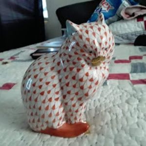 Herend Hungary sitting cat